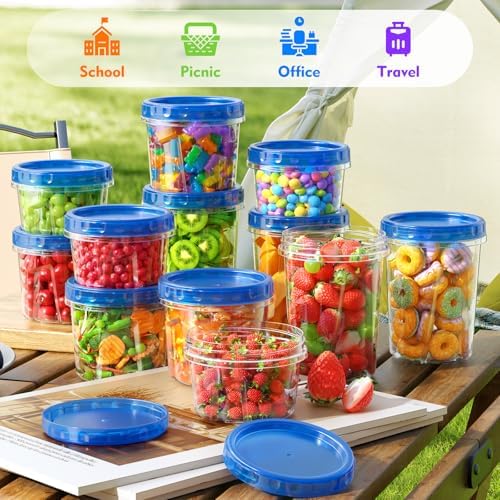 BiuLeon [12 Pack-34oz Freezer Storage Containers, Plastic Soup Containers with Lids, BPA Free Food Storage Containers with Twist Top Lids, Reusable Meal Prep Containers - Image 7