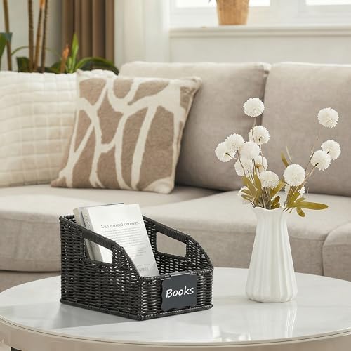 Pantry Baskets for Organizing,Wicker Storage Organizers,3Pack,Black - Image 7
