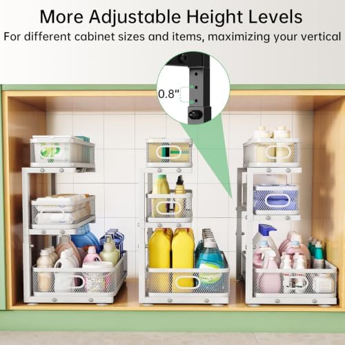 3-Tier Under Sink Organizer, Pull Out Cabinet Organizer for Kitchen & Bath - Image 6