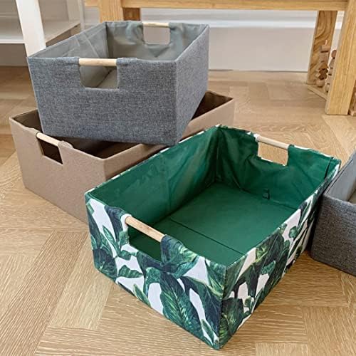 Gray Storage Bin for Shelves Rectangle Closet Baskets Foldable Box with Handles, Gray Storage Bins, Storage Boxes for Home Office Car Dormroom - Image 6
