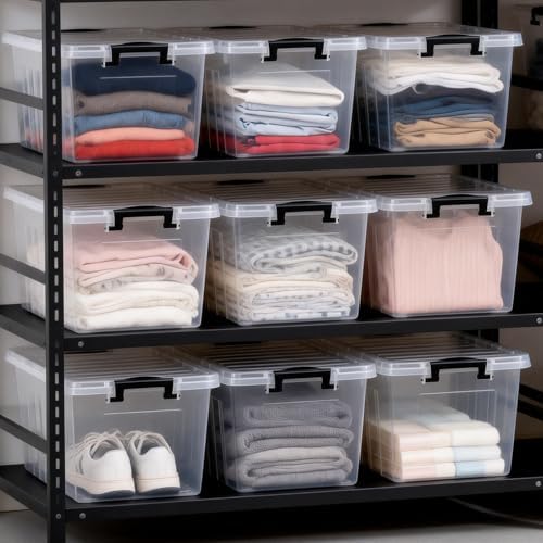 Citylife 22 Quart Clear Plastic Storage Bins with Lids 6-Pack - Image 6