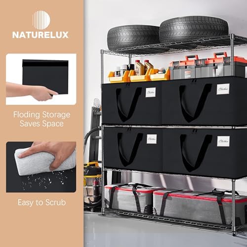 NATURELUX Heavy Duty Moving Bags and Moving Boxes - Extra Large Packing Bags and Storage Totes, Collapsible and Foldable Option for Moving and Storage, Multicolored, 93 L - 18 Pack - Image 7