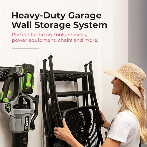 TIDYME Garage Tool Organizer Wall Mount 96", 2 Shelves & 6 Double Hooks - Image 6