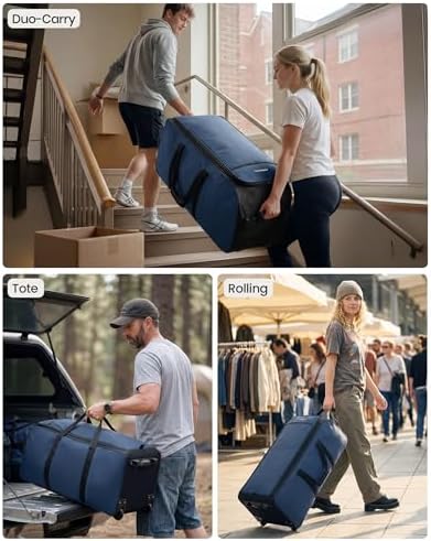 Fanwoli 30'' Extra Large Rolling Duffel Bag with Wheels, Heavy Duty - Image 7