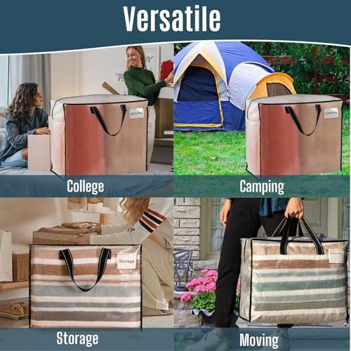 VENO Heavy Duty Moving Bags, Storage Bags, 13 Gallon, Clear, 4 Pack - Image 6