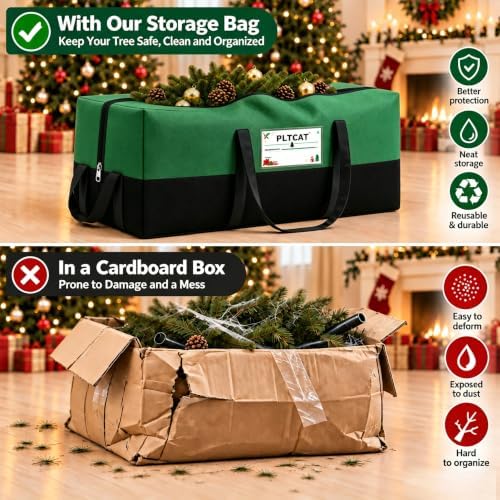 Christmas Tree Storage Bag, Fits 10-12 Ft Artificial Trees, Green - Image 6