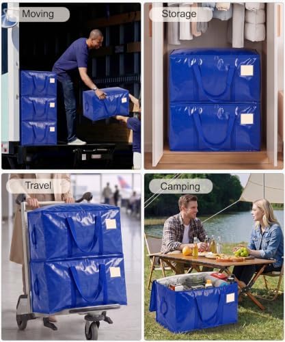 Moving Bags Heavy Duty Extra Large 10-Pack, 110 LBS Load Storage Bag, Blue - Image 6