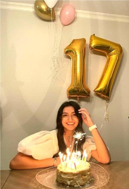 Gold Number 27 72 Birthday Balloon 40 Inch, 27 72 Party Celebration Decorations Supplies, Mylar Foil Numbers Balloons for 27 72 Wedding Anniversary