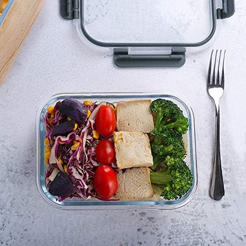 M MCIRCO 10 Pack Glass Food Storage Containers with Lids, White - Image 6
