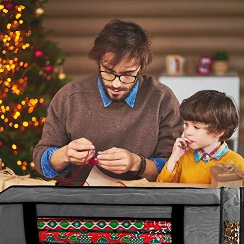 ProPik Wrapping Paper Storage Bag with Pocket and Handles Including Hanging Loop Heavy Duty Material with Clear Window 47 x 10 x 10 Inch Fits 40 Inch Long Rolls (Gray, 1 Count) - Image 7