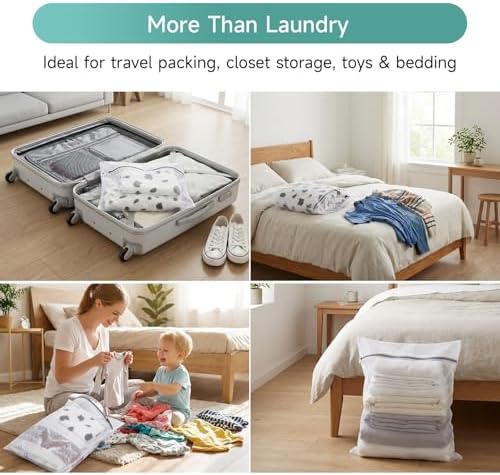 GOGOODA 2 Pack Extra Large Mesh Laundry Bags 24 x 31 in Fine Mesh Wash Bags - Image 6