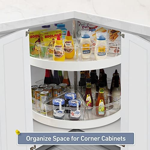 Leeden Lazy Susan Cabinet Organizer, 1/8 Wedge Bins for 26in, 6 Pack - Image 6