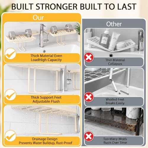 Rotatable Over Faucet Sink Shelf Organizer with Towel Bar - Image 7