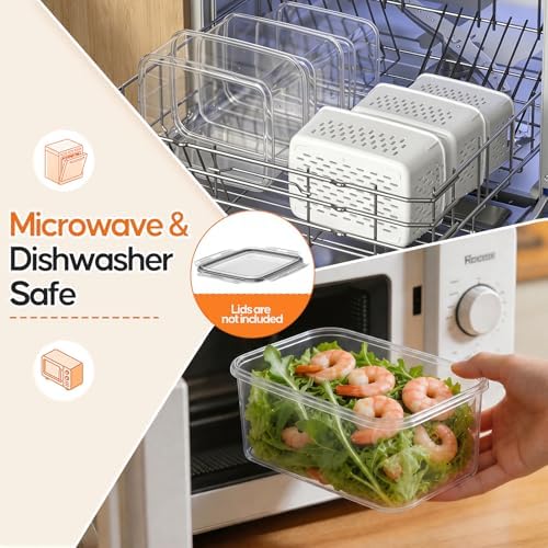JSCARES Fruit Storage Containers for Fridge with Removable Colander, 6 Pack - Image 7