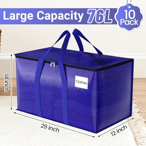 FabSpace 10 Pack Moving Storage Bags Heavy-Duty with Zippers for Clothes - Image 7