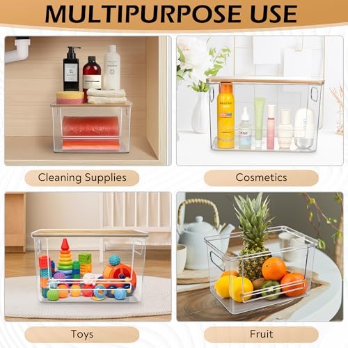 2-in-1 Stackable Trash Bag Dispenser & dishwasher pod holder with Wooden Top – Garbage Bag Holder for 13-33 Gallon Bags – Trash Bag Dispenser Under Sink with Anti-Slip Base for Laundry Detergent Pods - Image 6