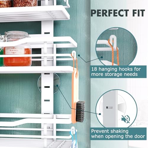 Eastherry Over The Door Pantry Organizer,9-Tier Over The Door Organizer with Adjustable Basket,Metal Hanging Pantry Organizers and Storage for Kitchen, Back of Door Seasoning Rack - Image 6