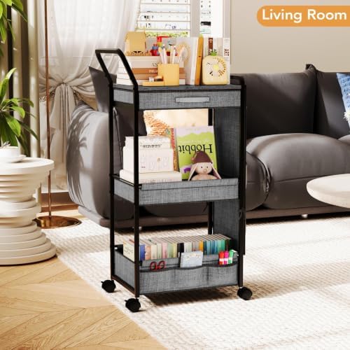 BBLIKE Diaper Caddy Organizer, Baby Cart with Basket and Side Pockets - Image 6
