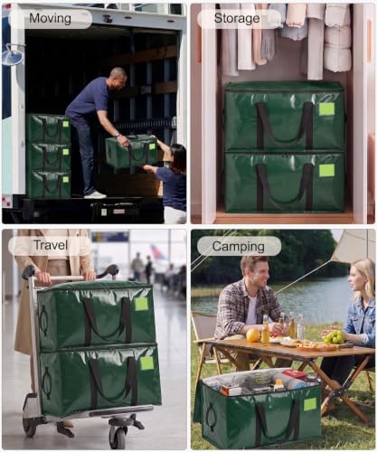 Moving Bags Heavy Duty Extra Large 10-Pack, 110 LBS Load Storage Bag, Green - Image 6
