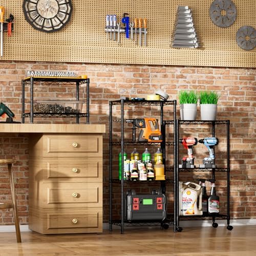 SINGAYE Small Wire 2 Shelves Pantry Metal Shelf Floor Organizer Under Desk - Image 6