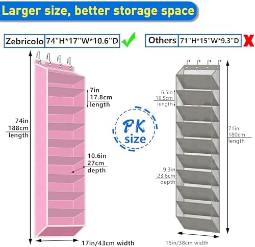 10 Tiers Shoe Organizer for Closet, 20 to 30 Pairs Shoe Rack Door - Image 6