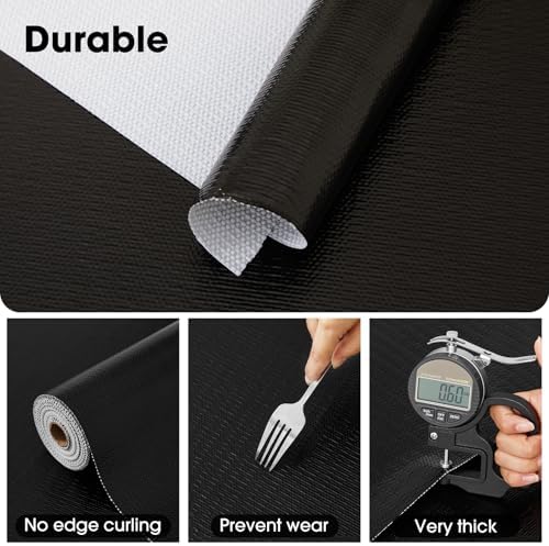 Drawer and Shelf Liner for Kitchen Cabinets, Black, 12IN X 10FT - Image 6