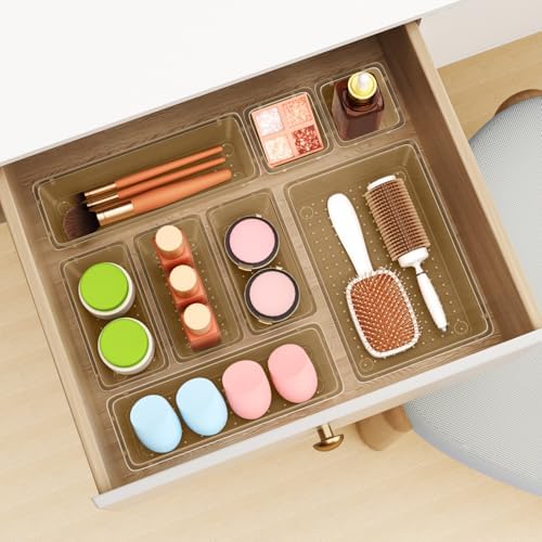 12 PCS Drawer Organizer Set, Makeup Organizers, Champagne - Image 7