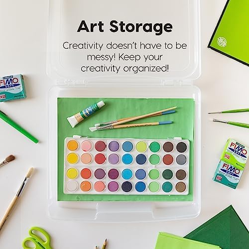 IRIS USA Board Game Storage |Made in USA| Slim Craft Case (4-Pack) - Clear - Image 6
