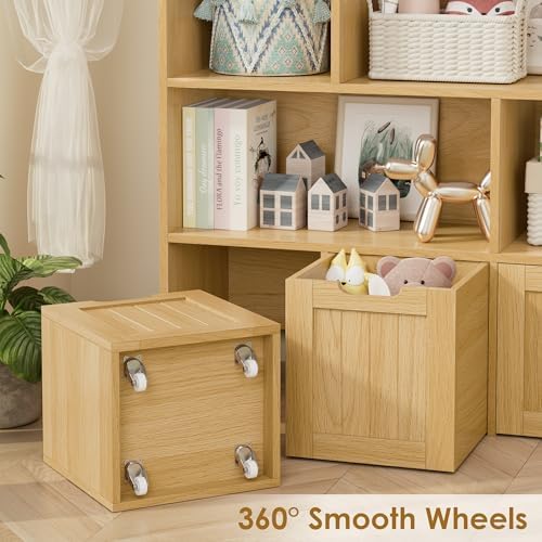 FINETONES Montessori Bookshelf and Kids Toy Storage Organizer with Drawers - Image 6