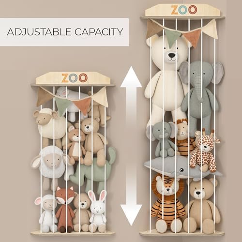 Stuffed Animal Storage Zoo with Decorative Muslin Garland - Toy Organizer - Image 7