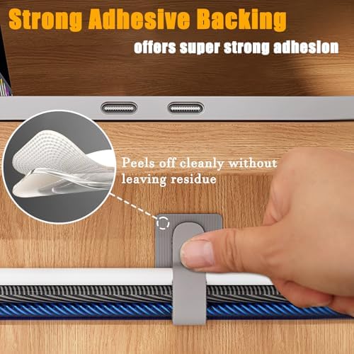 80PCS Hook and Loop Cable Straps, Cable Management Under Desk - Image 7