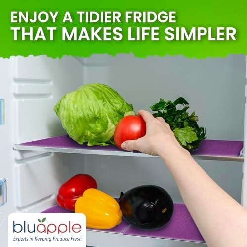 Bluapple FreshMats Refrigerator Liners, Lavender, 12x15, Set of 4 Mats - Image 6