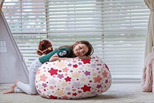 WEKAPO Stuffed Animal Storage Bean Bag Chair Cover for Kids - Image 6