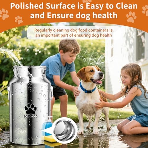 30Lbs Stainless Steel Dog Food Container,Metal Dog Food Storage Container - Image 7