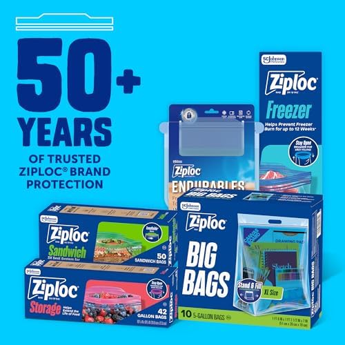 Ziploc Big Bags 5 Gallon XL, Reusable Large-Capacity Plastic Storage Bags, 10 count - Image 6