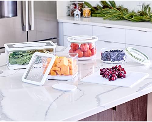 iDesign Fridge Produce Bin, Clear/White - Image 6