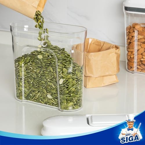 MR.SIGA Airtight Cereal Dispenser Set, Storage Containers for Dry Goods - Image 6