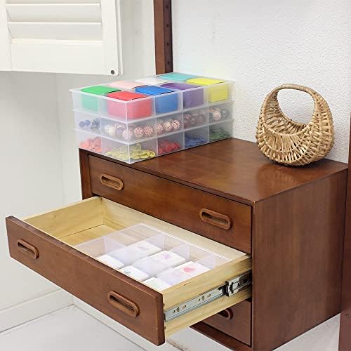 2 Pack Fixed 8 Grids Clear Plastic Organizer Sorting Tray - Image 7