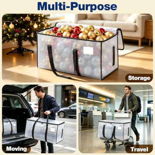 8 Pack Heavy Duty Waterproof Moving Bags, Foldable Totes - Image 6