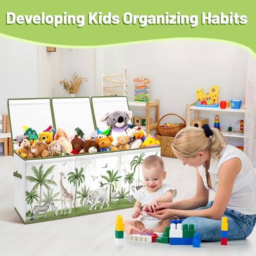 Toy Storage Box with Lids Extra Large Collapsible Toy Box Chest for Kids - Image 7