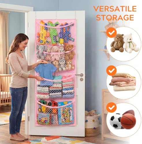Ofiray-home Cotton Over The Door Stuffed Animal Storage - Image 7