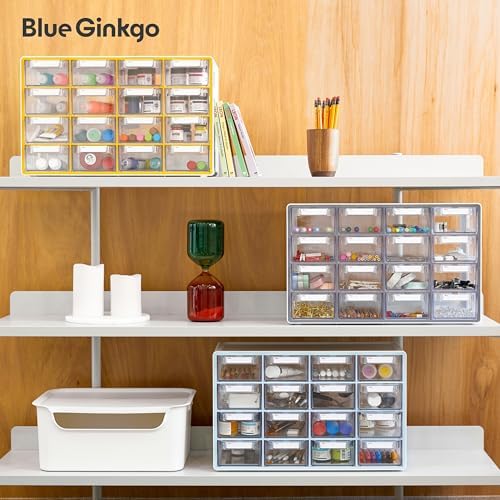 Blue Ginkgo 16-Drawer Storage Cabinet Organizer, Yellow, Made in Korea - Image 7