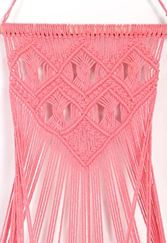 Stuffed Animal Hammock Wall Hanging Net for Stuffed Animal Net Stuffed Animal Storage Plush Toy Holder Toy Organizer for Boho Kidroom Playroom Nursery Decor (Pink) - Image 6