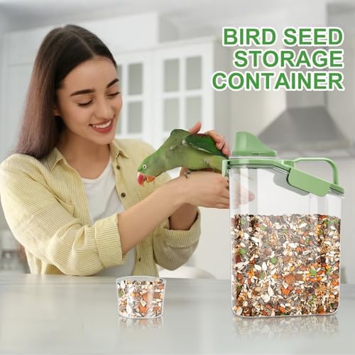 TBMax Rice Container Cereal Storage Container 2 Pack, Kitchen Pantry Dry Food Storage Holder with Easy-Pouring Spout & Handy Cup, Small Pet Dog Cat Food Dispenser for Daily Feeding - Image 7
