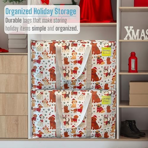 VENO 6 Pack Heavy Duty Moving Bags, Extra Large Storage Bags with Reinforced Handles & Strong Zippers, Foldable & Reusable Moving Box Alternative for Clothes & Dorm Storage - Image 6