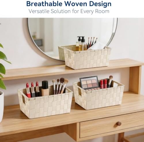 Whitmor Woven Strap Small Latte Shelf Tote, 1 Count (Pack of 2) - Image 6