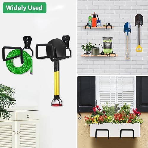 Garden Hose Holder - 2 Pack Hose Hanger Wall Mount, Heavy Duty Water Hose Holder for Outside Use in Yard, Metal Durable Hose Hooks, Ideal for Water Hose Storage - Image 6