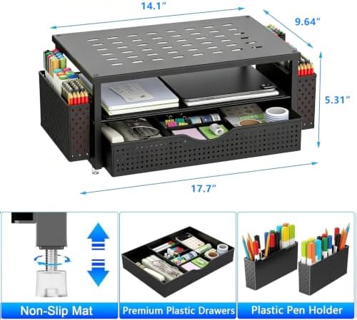 gianotter Monitor Stand with Drawer and 2 Pen Holders - Image 6