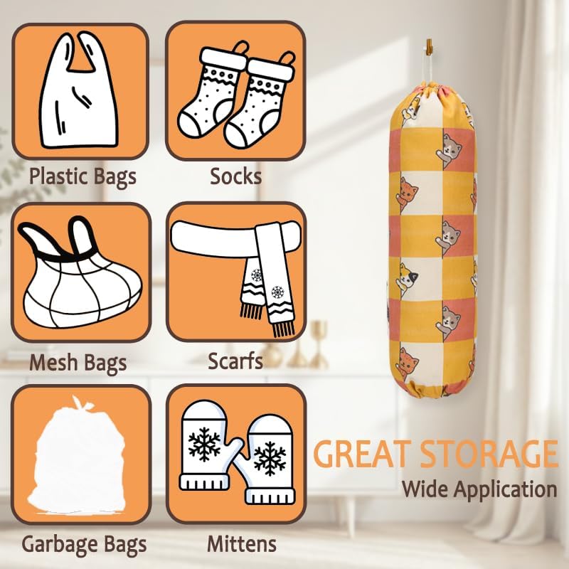 TOGETURE Plastic Bag Holder, Cute Grocery Bag Holder for Plastic Bags - Image 6