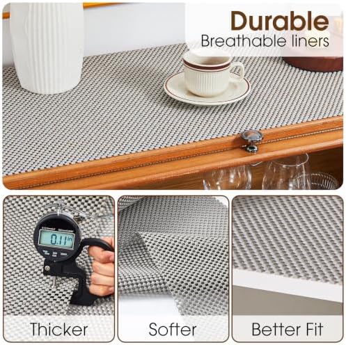 Shelf Liner for Kitchen Cabinets and Drawers, Light Grey, 12" x 120" - Image 6